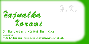 hajnalka koromi business card